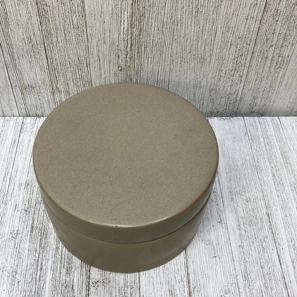 Threshold x Studio McGee 7" x 7" Round Carved Ceramic Box Gray - Picture 4 of 7